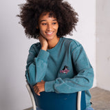 L&L – Mole Diver – Pull ras du cou '86 turquoise