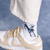 L&L – Chaussettes de sport NFL Classics Colts Logo '90 blanches