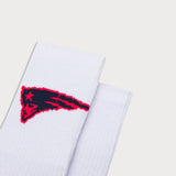 L&L – Chaussettes de sport NFL 23 Series Patriots – '90 blanches
