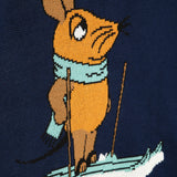 L&L – Mouse Ski – Pull en tricot '81 bleu marine