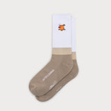 L&L – Maus Coffee – Chaussettes de sport '90 blanc/beige
