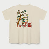 L&L – Långstrump Pear Tree – T-shirt bande '89 beige