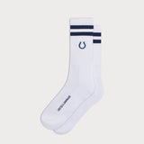 L&L – NFL Classics Colts Stripes – Chaussettes de sport blanches '90