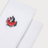 L&L – Mole Melon – Chaussettes de sport '90 blanches