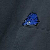 L&L – Elephant Nap – Sweat à capuche boxer '76 bleu marine