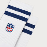 L&L – NFL Shield Stripes – Chaussettes de sport blanches '90