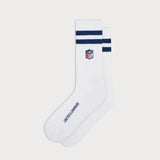 L&L – NFL Shield Stripes – Chaussettes de sport blanches '90