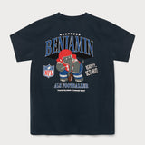 L&L – NFL Benjamin en tant que footballeur – T-shirt Campus '94 bleu marine