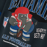 L&L – NFL Benjamin en tant que footballeur – T-shirt Campus '94 bleu marine