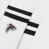 L&L – NFL Classics Falcons Stripes – Chaussettes de sport blanches '90