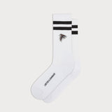 L&L – NFL Classics Falcons Stripes – Chaussettes de sport blanches '90