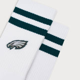 L&L – Chaussettes de sport NFL Classics Eagles Stripes – '90 blanches