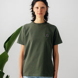 L&L – Fleurs taupes – T-shirt Campus 94 – vert