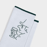 L&L – Datterich Dorscht – Chaussettes de sport '90 blanc