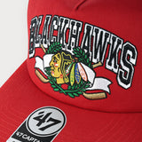 TPG – '47 Brand NHL Blackhawks Laurel – Casquette de capitaine rouge Taille : TAILLE UNIQUE