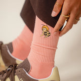 L&L – Maya l'abeille assise – Chaussettes de sport roses '90