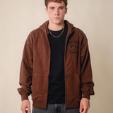 L&L – Lucky Luke Lonesome Ranch – '90 Athletic Zip Hoodie brown