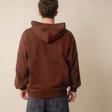 L&L – Lucky Luke Lonesome Ranch – '90 Athletic Zip Hoodie brown