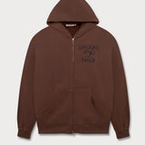 L&L – Lucky Luke Lonesome Ranch – '90 Athletic Zip Hoodie brown