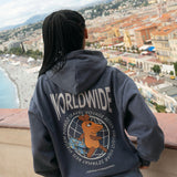 L&L – Maus Worldwide – Sweat à capuche '18 Street bleu marine