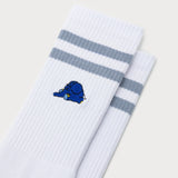 L&L – Elephant Stripes – Chaussettes de sport '90 blanches