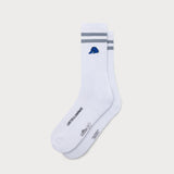 L&L – Elephant Stripes – Chaussettes de sport '90 blanches