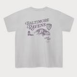 L&L – NFL Classics Ravens – T-shirt gris avec logo du groupe '89