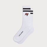 L&amp;L – Chaussettes de sport NFL Classics Buccaneers Stripes – '90 blanches