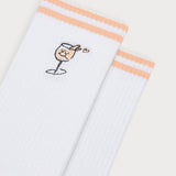 L&amp;L – Verre à vin Urban Culture – Chaussettes de sport blanches '90