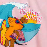 L&amp;L – Mouse Big Wave – '94 Campus T-Shirt pink