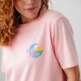L&amp;L – Mouse Big Wave – '94 Campus T-Shirt pink