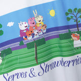L&L – Peppa Pig Serves & Strawberries – '94 Campus T-Shirt white