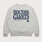 Grauer New York Giants Sweater von Lobster & Lemonade mit mit großem Print auf dem Rücken