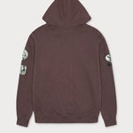 Rückansicht des braunen Boxer Hoodies.