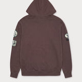 Rückansicht des braunen Boxer Hoodies.
