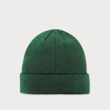 Rückansicht der grünen Beanie.