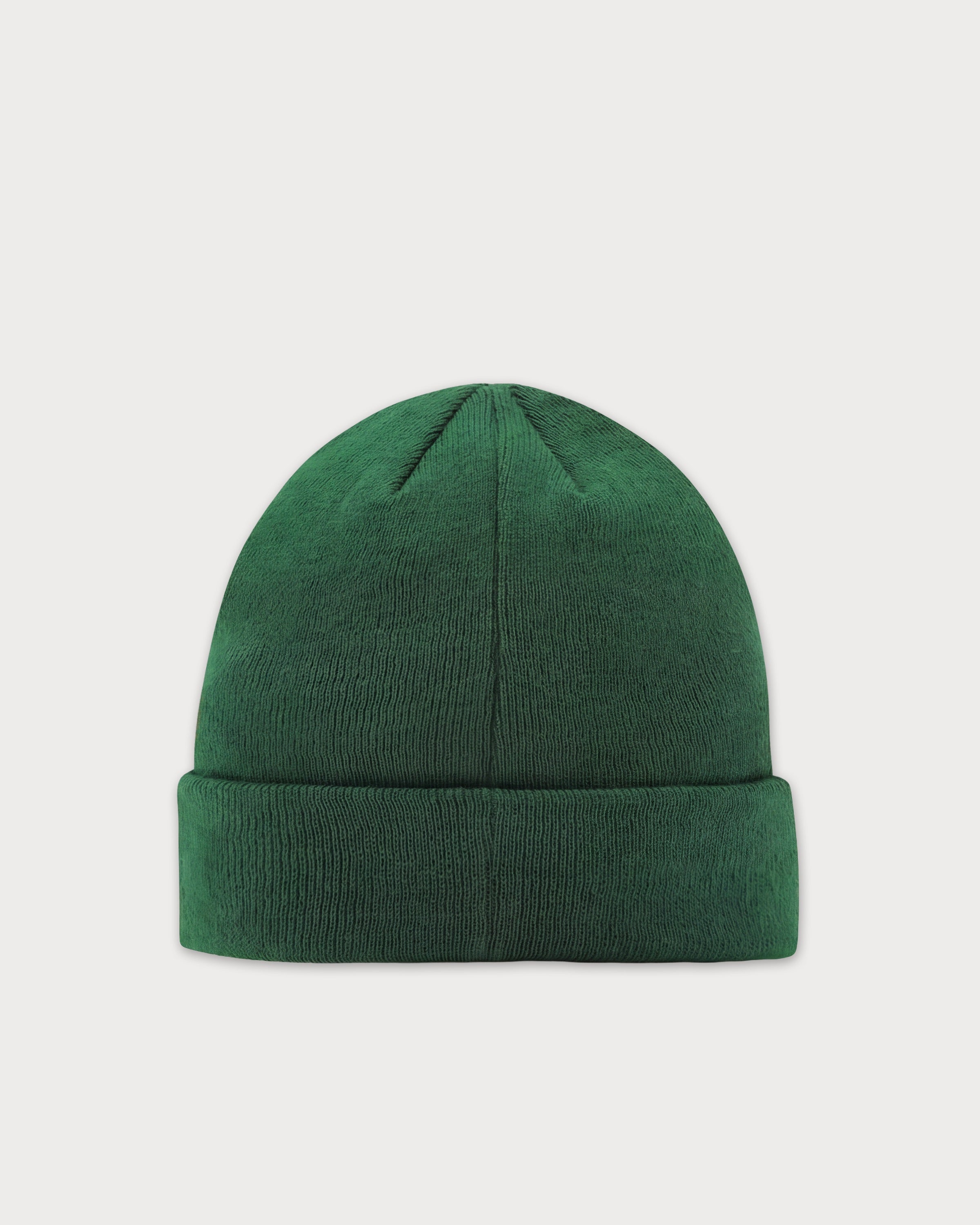 Rückansicht der grünen Beanie.
