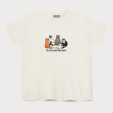 TPG – Catharsis Mes chats espace sûr préférés – T-shirt crème
