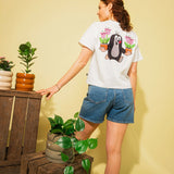 L&L – Maulwurf Tulips – '20 Cropped T-Shirt white