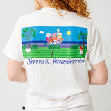 L&L – Peppa Pig Serves & Strawberries – '94 Campus T-Shirt white