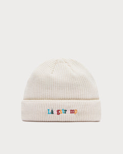 L&amp;L – Långstrump Colorful Script – '04 Fisherman Beanie crème Taille : TAILLE UNIQUE